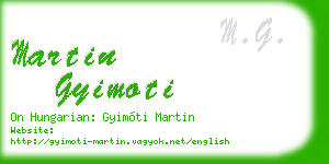 martin gyimoti business card